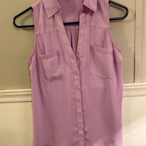 Purple button up cute top - Picture 3 of 4